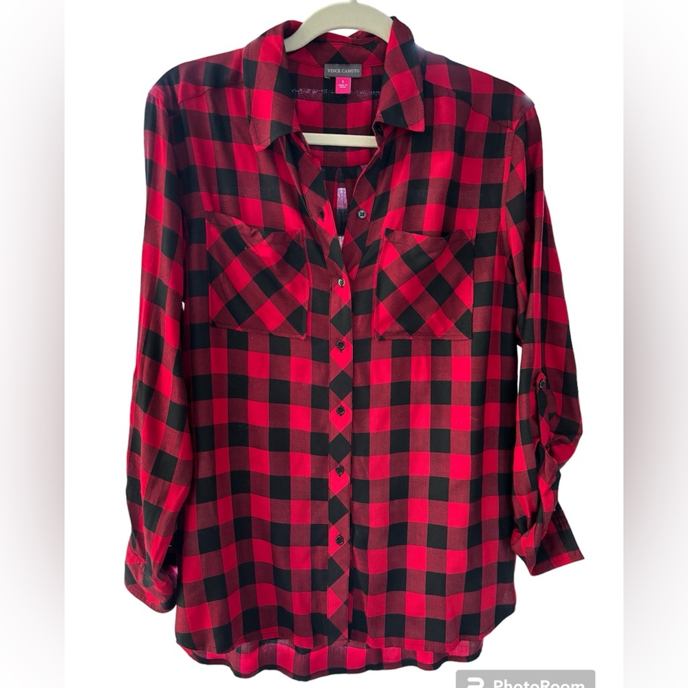 Vince Camuto Plaid Button Up Shirt